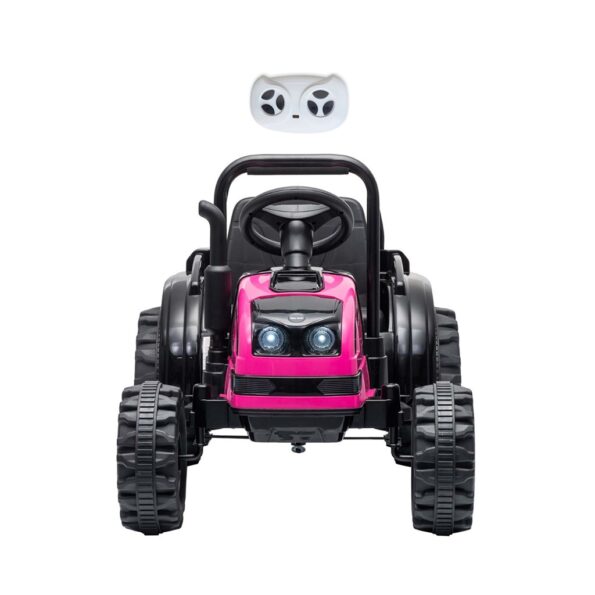 Elektrický traktor s prívesom Milly Mally Farmer ružová – Obrázok 2