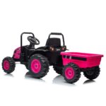 Elektrický traktor s prívesom Milly Mally Farmer ružová – Obrázok 3