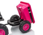 Elektrický traktor s prívesom Milly Mally Farmer ružová – Obrázok 7