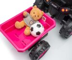 Elektrický traktor s prívesom Milly Mally Farmer ružová – Obrázok 8