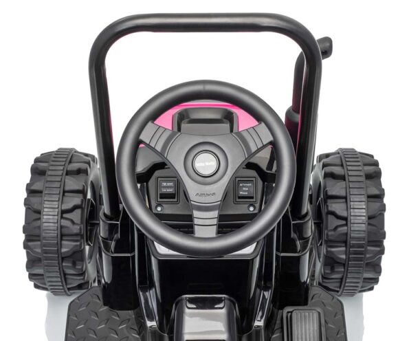 Elektrický traktor s prívesom Milly Mally Farmer ružová – Obrázok 9