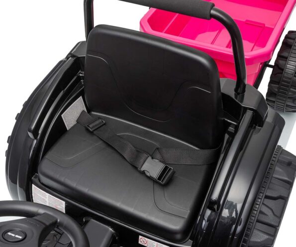 Elektrický traktor s prívesom Milly Mally Farmer ružová – Obrázok 10