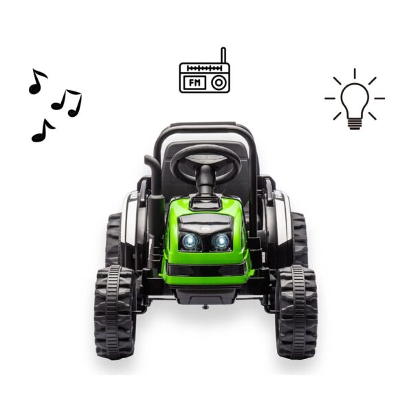 Elektrický traktor s prívesom Milly Mally Farmer zelený – Obrázok 10