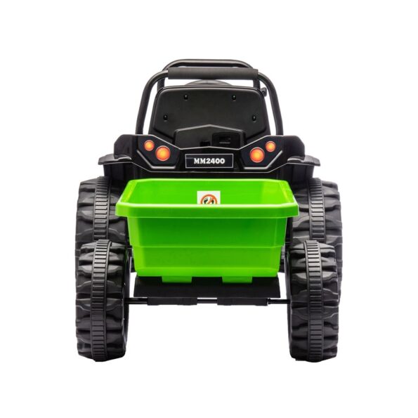 Elektrický traktor s prívesom Milly Mally Farmer zelený – Obrázok 3