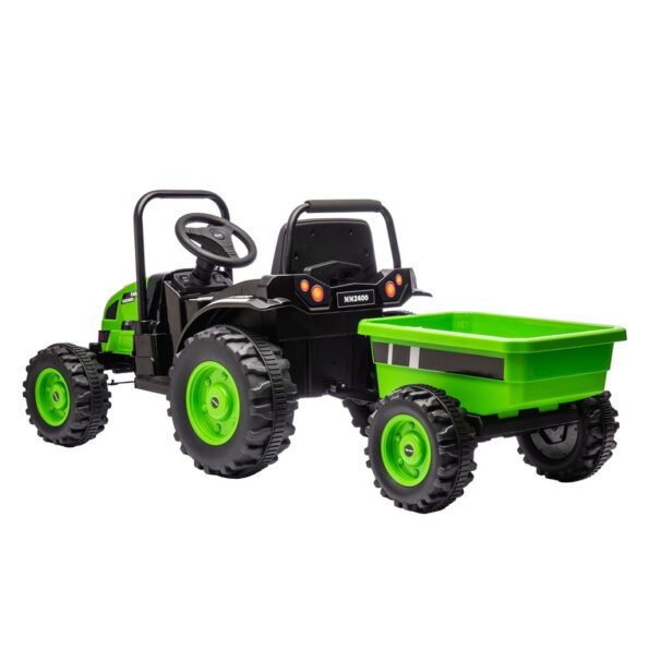 Elektrický traktor s prívesom Milly Mally Farmer zelený – Obrázok 4