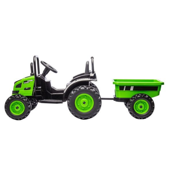 Elektrický traktor s prívesom Milly Mally Farmer zelený – Obrázok 5