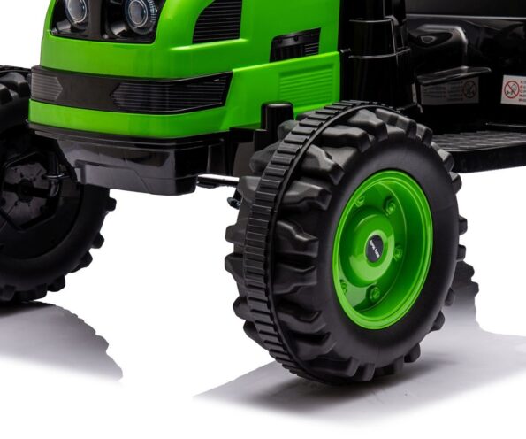 Elektrický traktor s prívesom Milly Mally Farmer zelený – Obrázok 6
