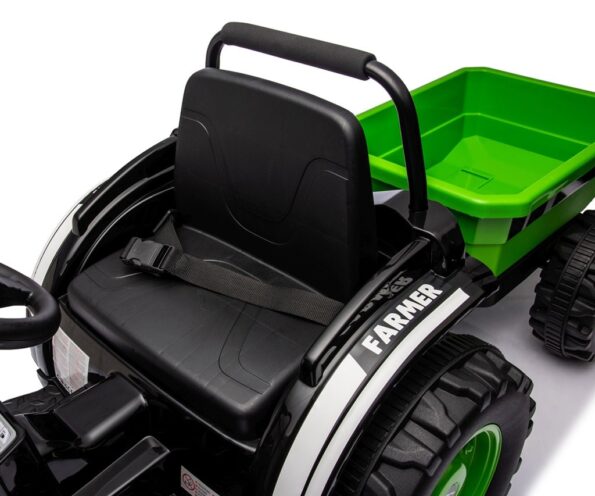Elektrický traktor s prívesom Milly Mally Farmer zelený – Obrázok 8