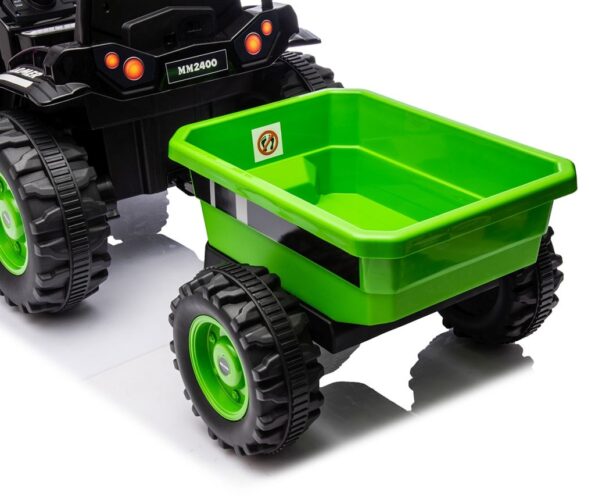 Elektrický traktor s prívesom Milly Mally Farmer zelený – Obrázok 9
