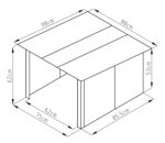 Garáž pre robotickú kosačku G21 88x62x98 cm, antracitová – Obrázok 5