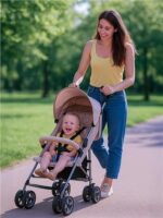 Golfový kočík Olive Baby Mix béžový – Obrázok 8