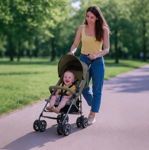 Golfový kočík Olive Baby Mix zelený – Obrázok 8