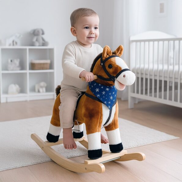 Hojdací koník s melódiou a šatkou Baby Mix Zeus – Obrázok 8