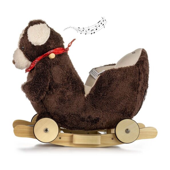 Hojdací psík s melódiou a kolieskami Milly Mally Polly Plus Brown Dog – Obrázok 3