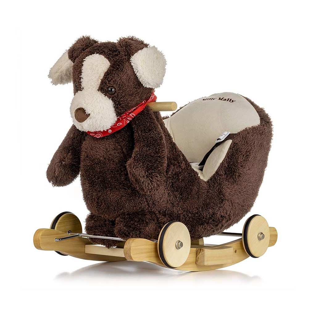 Hojdaci-psik-s-melodiou-a-kolieskami-Milly-Mally-Polly-Plus-Brown-Dog Hojdací psík s melódiou a kolieskami Milly Mally Polly Plus Brown Dog – Obrázok 1