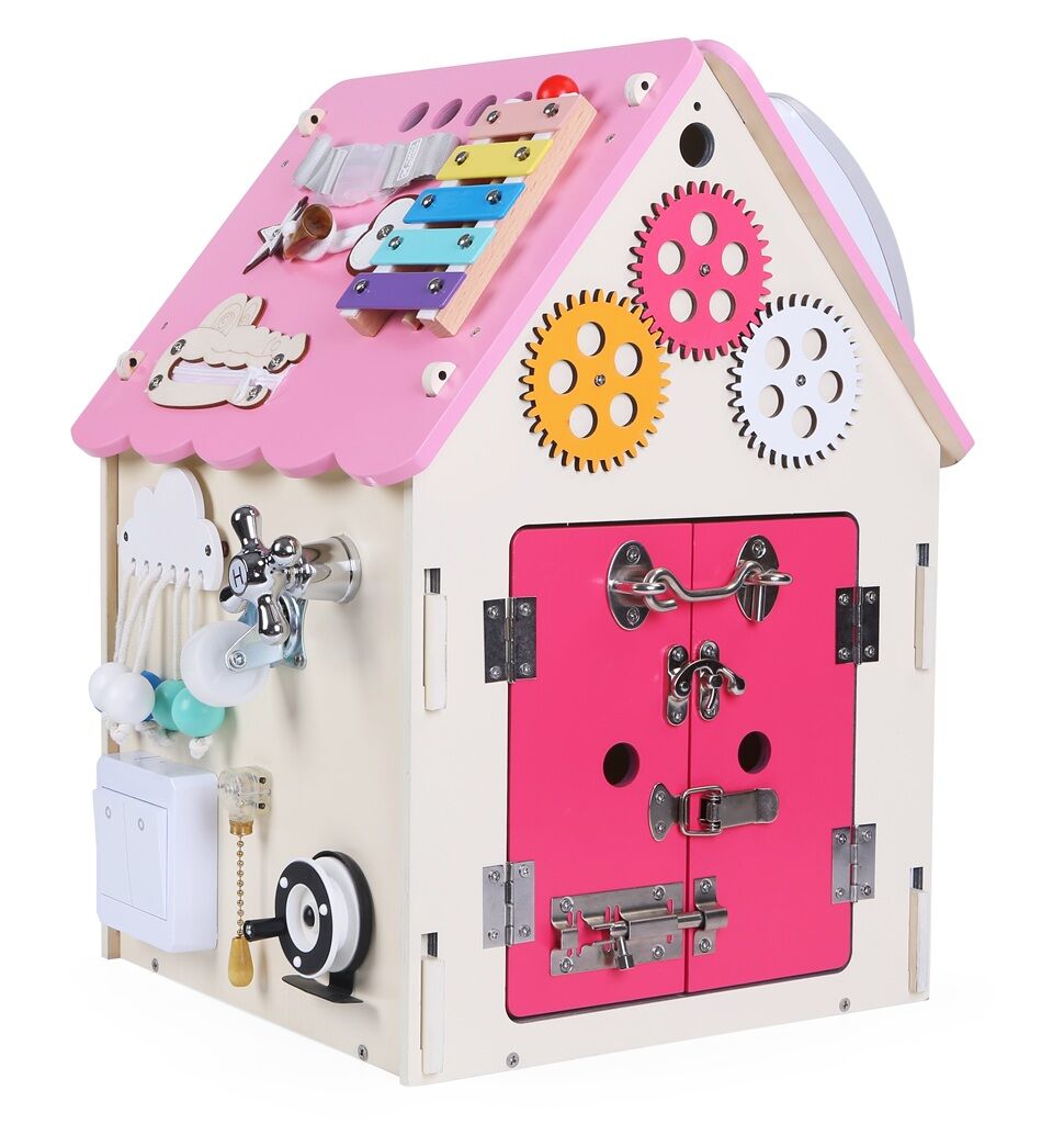 Hracka-2Kids-Toys-Activity-board-Domcek-ruzovy Hračka 2Kids Toys Activity board Domček ružový – Obrázok 1