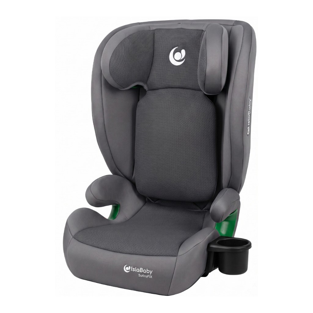 IslaBaby-SafiroFix-i-Size-autosedacka-100-150-cm-15-36-kg-s-ISOFIX-Mesh-Grey IslaBaby SafiroFix i-Size – autosedačka 100–150 cm, 15–36 kg s ISOFIX | Mesh Grey – Obrázok 1