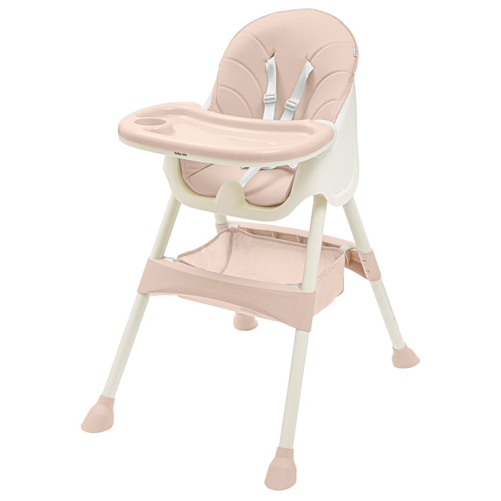 Jedalenska-stolicka-Baby-Mix-Nora-dusty-pink Jedálenská stolička Baby Mix Nora dusty pink – Obrázok 1