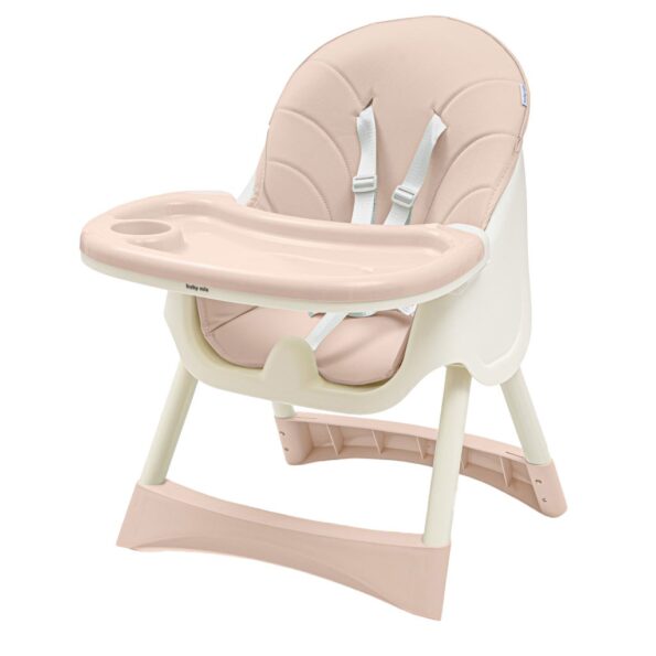 Jedálenská stolička Baby Mix Nora dusty pink – Obrázok 5