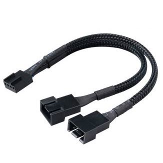 Kabel-Akasa-rozdvojka-4pin-PWM Kábel Akasa rozdvojka 4pin PWM – Obrázok 1