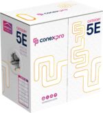 Kábel Conexpro FTP kábel ekonomy vonkajší, CAT5e, PE, 24AWG, 305m, čierny – Obrázok 2