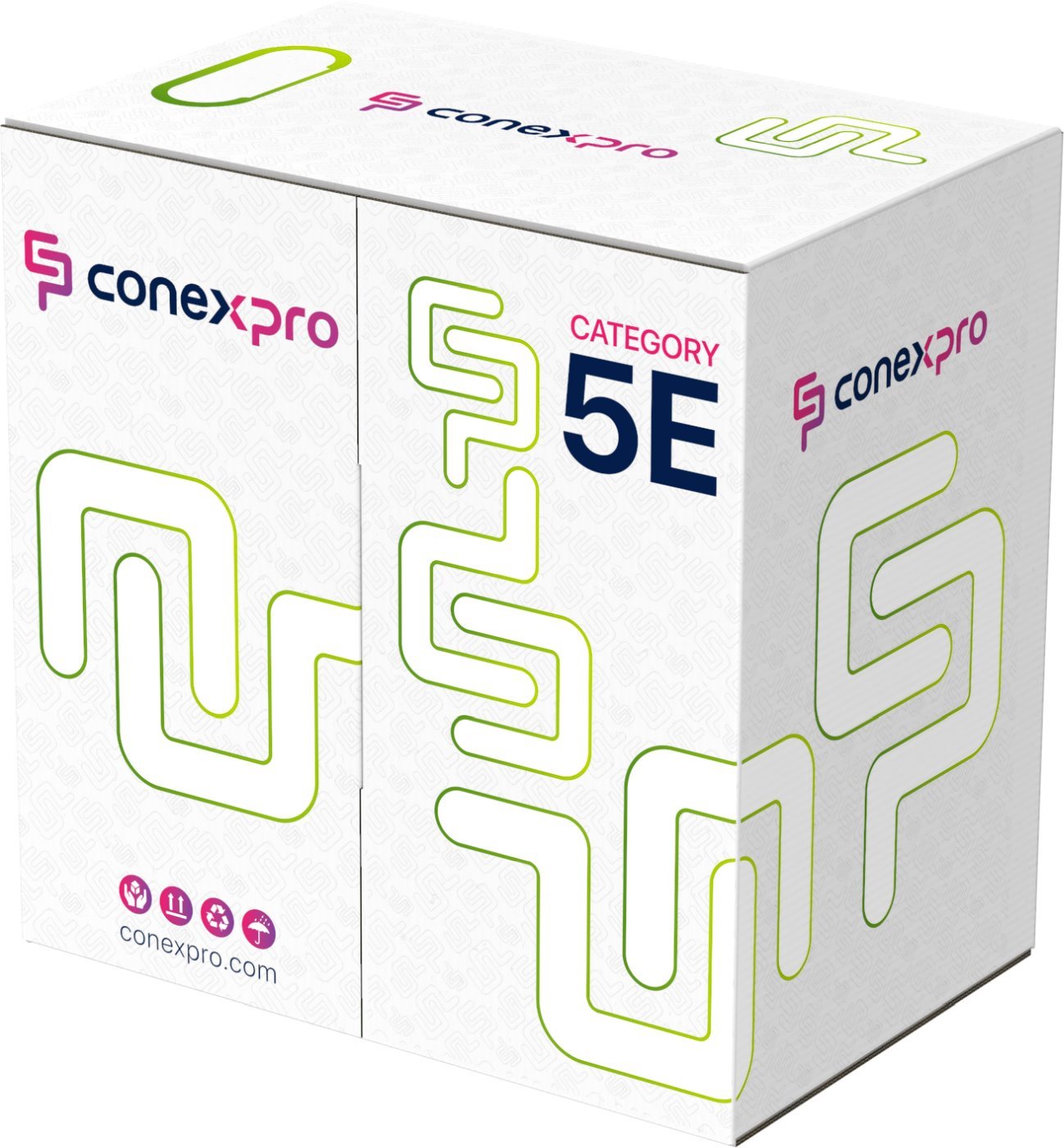 Kabel-Conexpro-UTP-kabel-ekonomy-CAT5e-PVC-24AWG-305m-sivy Kábel Conexpro UTP kábel ekonomy, CAT5e, PVC, 24AWG, 305m, sivý – Obrázok 1