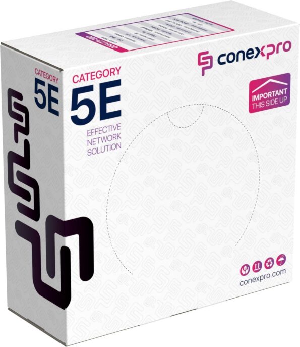 Kábel Conexpro UTP kábel vonkajší, CAT5e, PE, 24AWG, 100m, čierny – Obrázok 4
