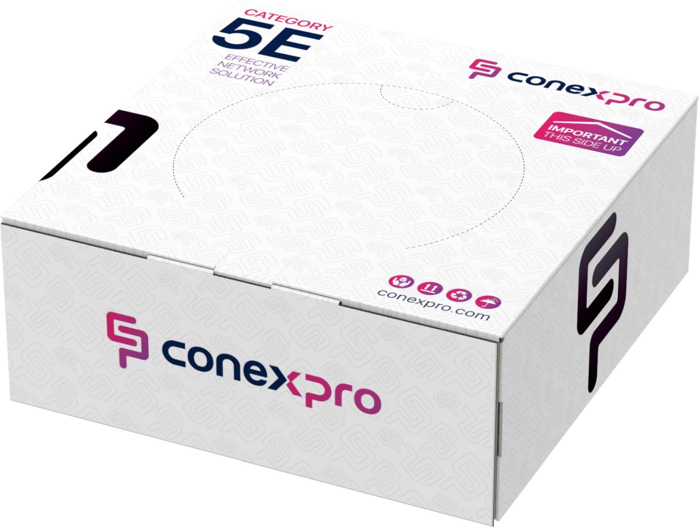 Kabel-Conexpro-UTP-kabel-vonkajsi-CAT5e-PE-24AWG-100m-cierny Kábel Conexpro UTP kábel vonkajší, CAT5e, PE, 24AWG, 100m, čierny – Obrázok 1