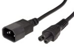 Kábel EC320 C14 - C5 (trojlístok) 1,8m, čierny