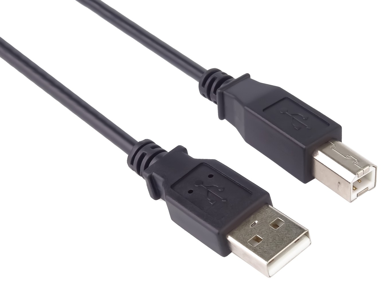 Kabel-PremiumCord-USB-2.0-A-B-pre-tlaciarne-1m-cierny Kábel PremiumCord USB 2.0 A-B pre tlačiarne 1m, čierny – Obrázok 1
