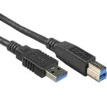 Kábel PremiumCord USB 3.0 A-B pre tlačiarne 0,5m, čierny