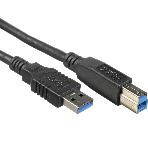 Kabel-PremiumCord-USB-3.0-A-B-pre-tlaciarne-05m-cierny Kábel PremiumCord USB 3.0 A-B pre tlačiarne 0,5m, čierny – Obrázok 1