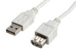Kábel Value USB 2.0 A-A M/F 1,8 m predlžovací, biely