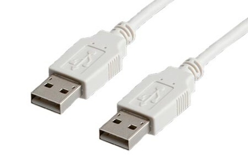 Kabel-Value-USB-2.0-AM-AM-propojovaci-45m-biely Kábel Value USB 2.0 A(M) - A(M) - propojovací 4,5m, biely – Obrázok 1