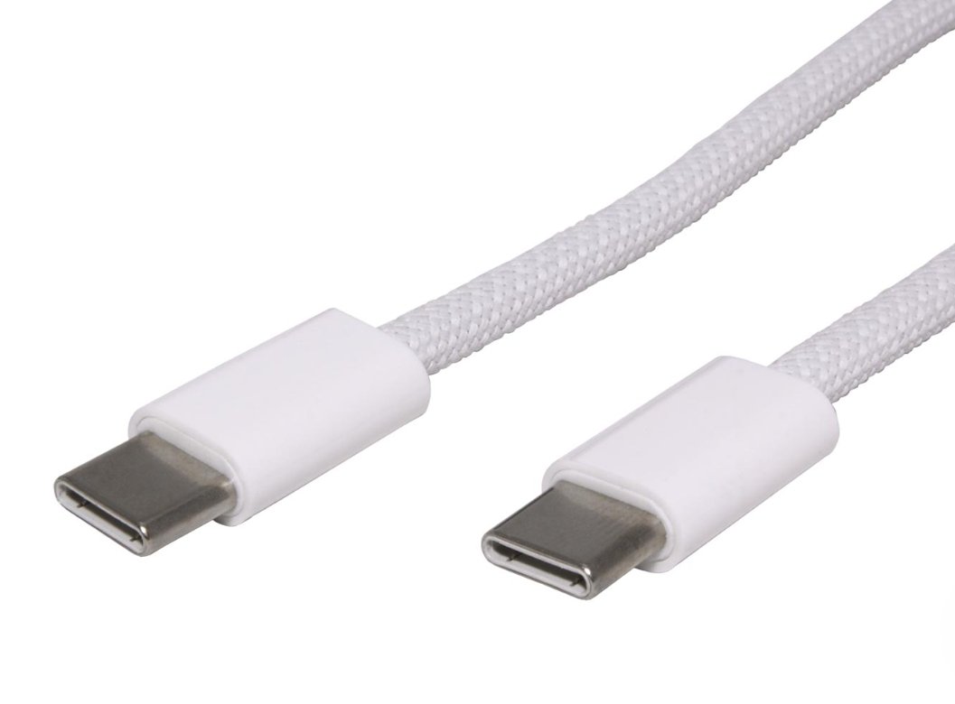 Kabel-Value-USB-C-USB-C-MM-60W-3m-biely Kábel Value USB-C - USB-C M/M 60W 3m, biely – Obrázok 1