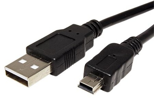 Kabel-goobay-USB-2.0-Mini-USB-5pin-MM-015m-cierny Kábel goobay USB 2.0 - Mini USB 5pin M/M 0,15m, čierny – Obrázok 1