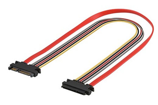Kabel-predlzovaci-k-HDD-SATA-datovy-napajaci-05m Kábel predlžovací k HDD SATA dátový + napájací 0,5m – Obrázok 1