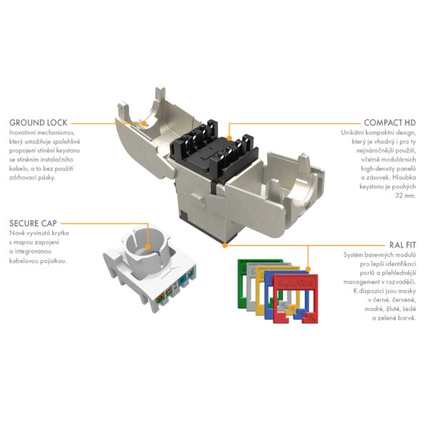 Keystone Solarix STP Cat 6, RAL FIT, samozárezový – Obrázok 4