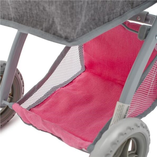 Kočík pre bábiky 2v1 Baby Mix Sophie pink-grey – Obrázok 2