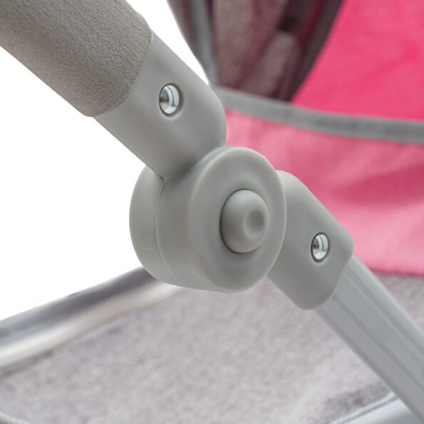 Kočík pre bábiky 2v1 Baby Mix Sophie pink-grey – Obrázok 5