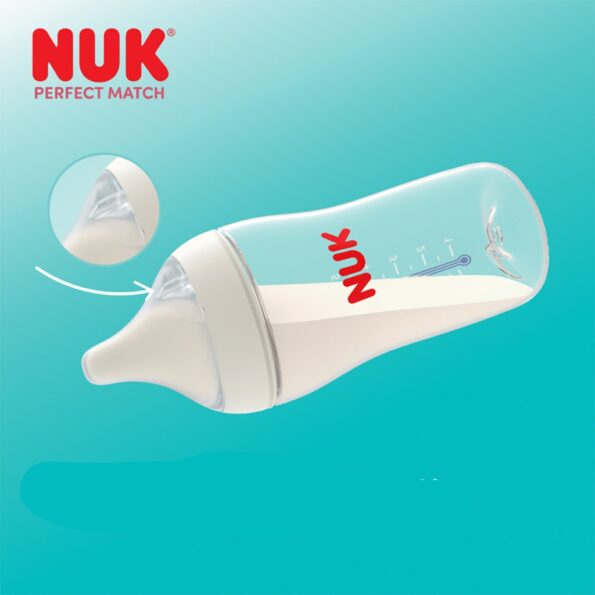 Kojenecká fľaša NUK Perfect Match s kontrolou teploty Hippo 260 ml – Obrázok 4