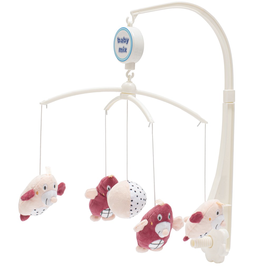 Kolotoc-nad-postielku-Baby-Mix-Krtkovia-ruzovy Kolotoč nad postieľku Baby Mix Krtkovia ružový – Obrázok 1