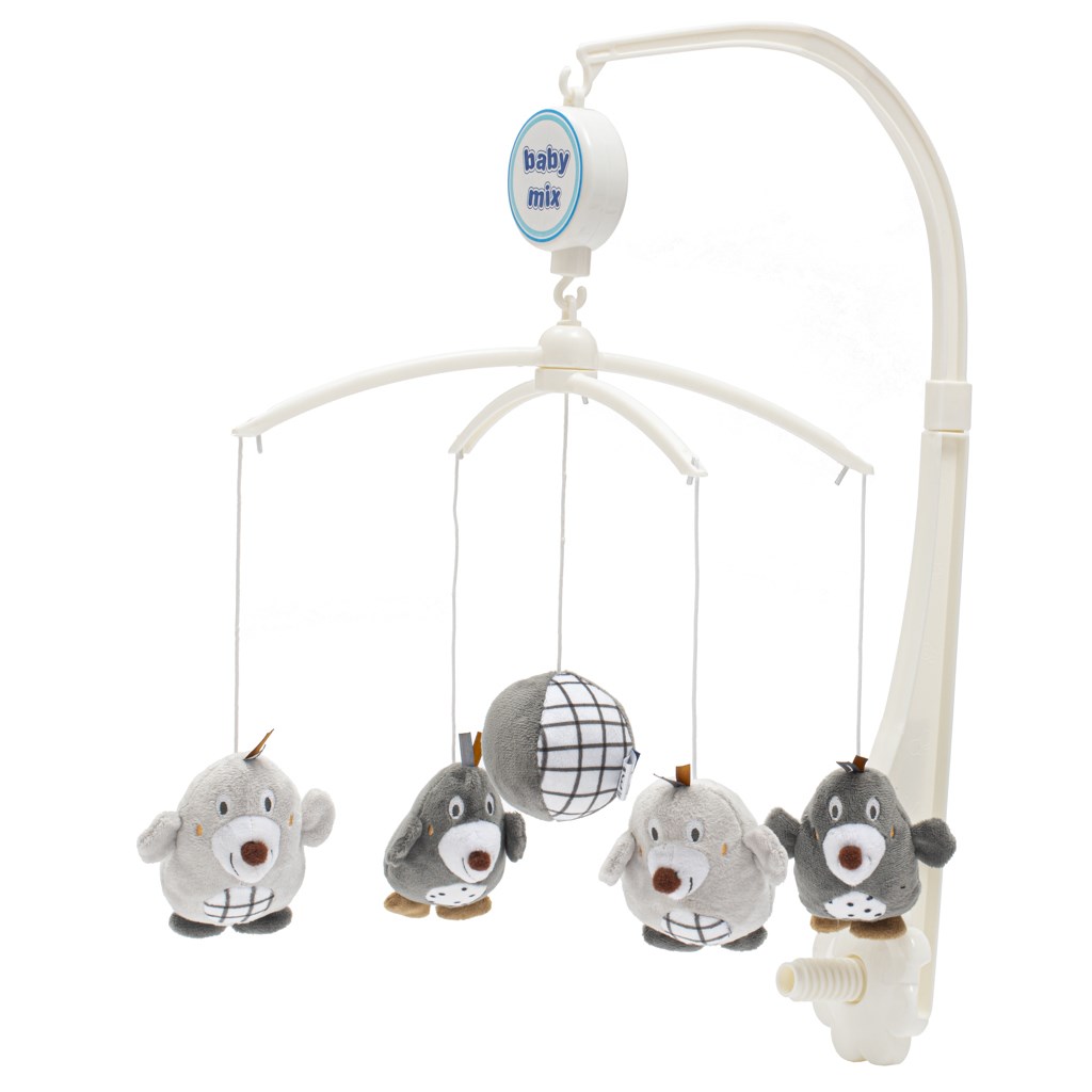 Kolotoc-nad-postielku-Baby-Mix-Krtkovia-sivy Kolotoč nad postieľku Baby Mix Krtkovia sivý – Obrázok 1