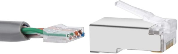 Konektor RJ45 FTP 8p8c, Cat 6, drát, skládaný – Obrázok 3