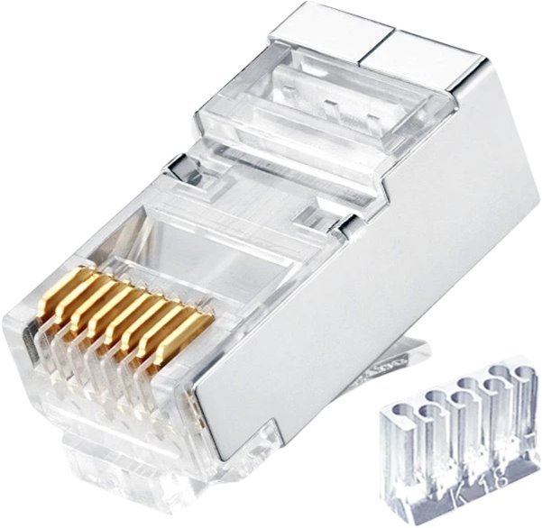 Konektor-RJ45-FTP-8p8c-Cat-6-drat-skladany Konektor RJ45 FTP 8p8c, Cat 6, drát, skládaný – Obrázok 1