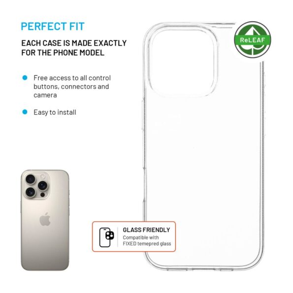 Kryt FIXED gélový ReStory AntiUV pre Apple iPhone 16 Pro, číry – Obrázok 3