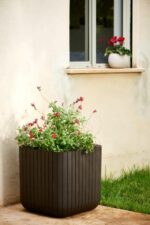 Kvetináč Keter Cube Planter M whiskey hnedý – Obrázok 2