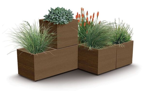 Kvetináč Prosperplast MADERA CASE eco wood 77 cm biely eco – Obrázok 3