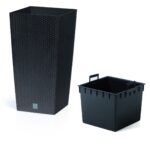 Kvetináč Prosperplast Rato Square antracit 26,5 x 26,5 x 50 cm – Obrázok 2