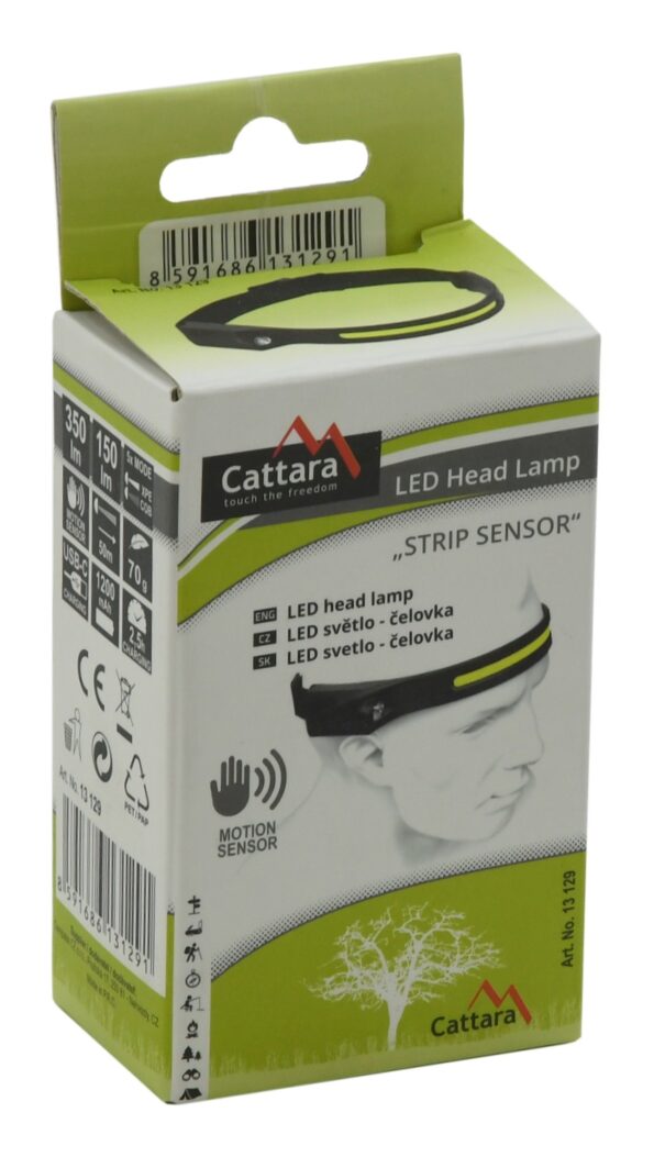 LED čelovka Cattara STRIP SENSOR 350lm nabíjacia – Obrázok 7